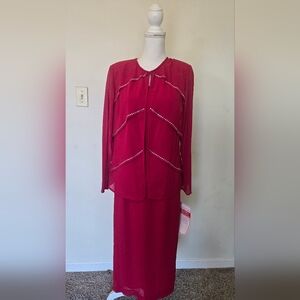 EY Boutique Elegant Red Women's Skirt Set 8